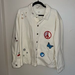 PACSUN Cream Jean Jacket